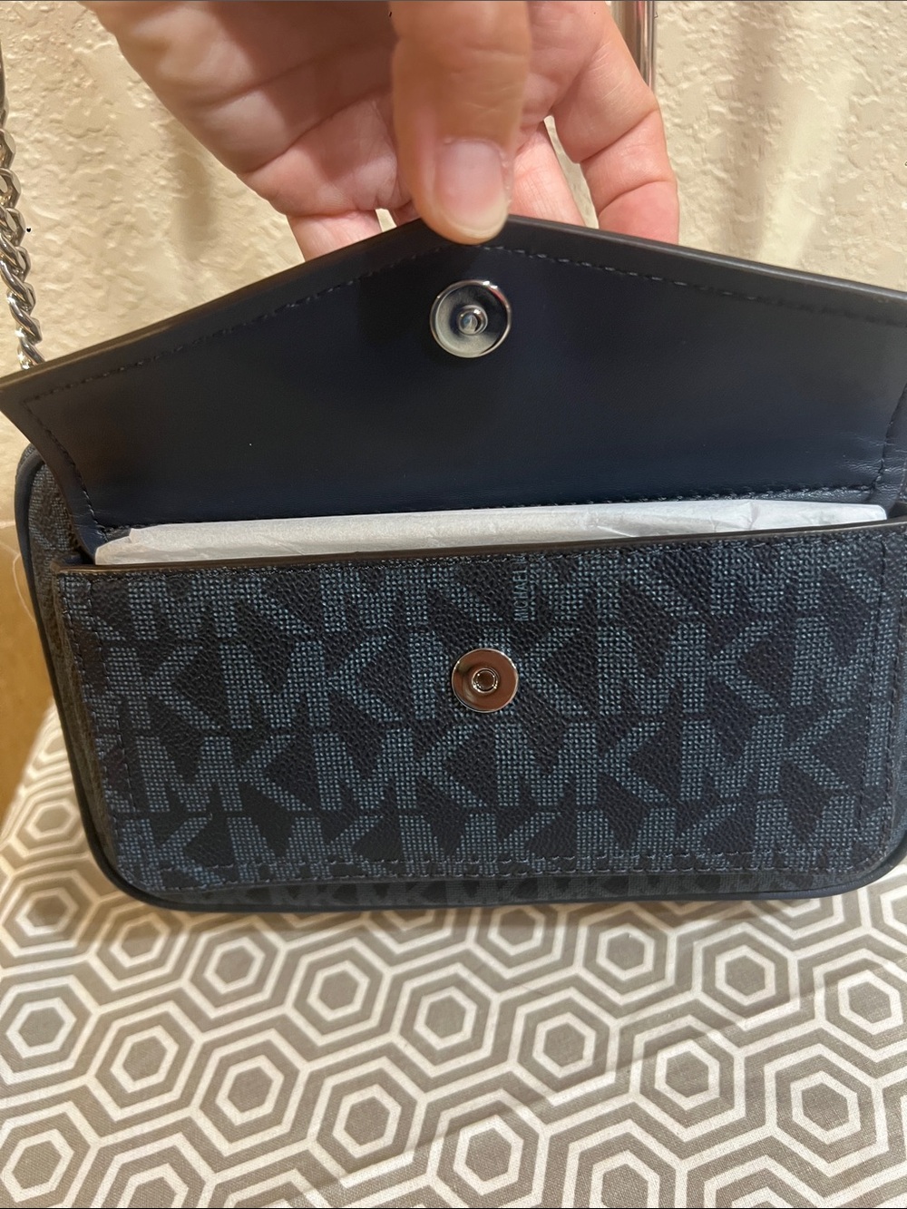Michael Kors MD PKT camera xbody jet set travel ADMIRAL color & wallet - Picture 10 of 13